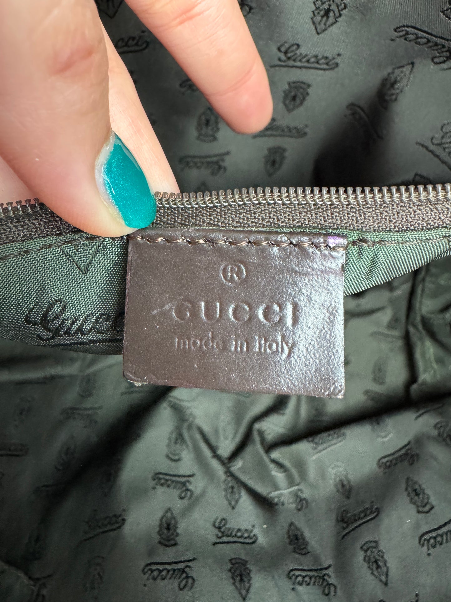 Gucci Web Tote GG Canvas Dark Brown