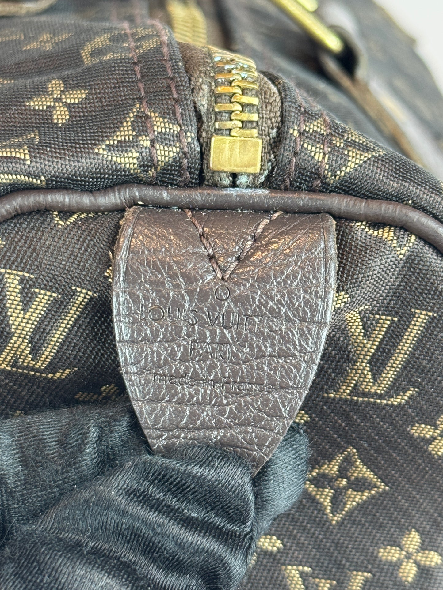 Louis vuitton speedy 30 mini lin Dark brown canvas