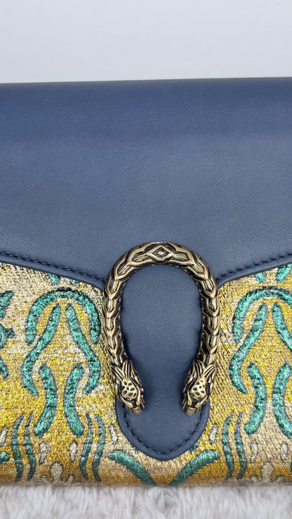 GUCCI Brocade Dionysus Wallet on chain