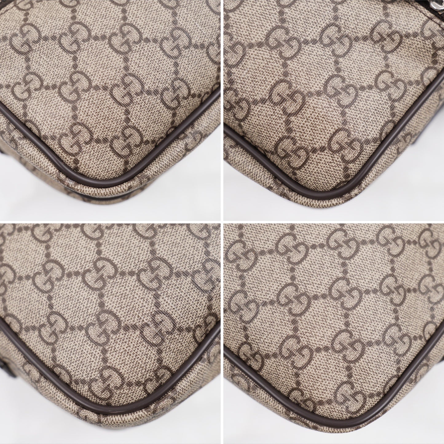 Gucci Camera GG Supreme Coated Canvas Crossbody Brown