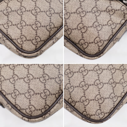 Gucci Camera GG Supreme Coated Canvas Crossbody Brown