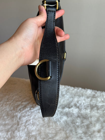 GUCCI Reins Hobo Leather Black