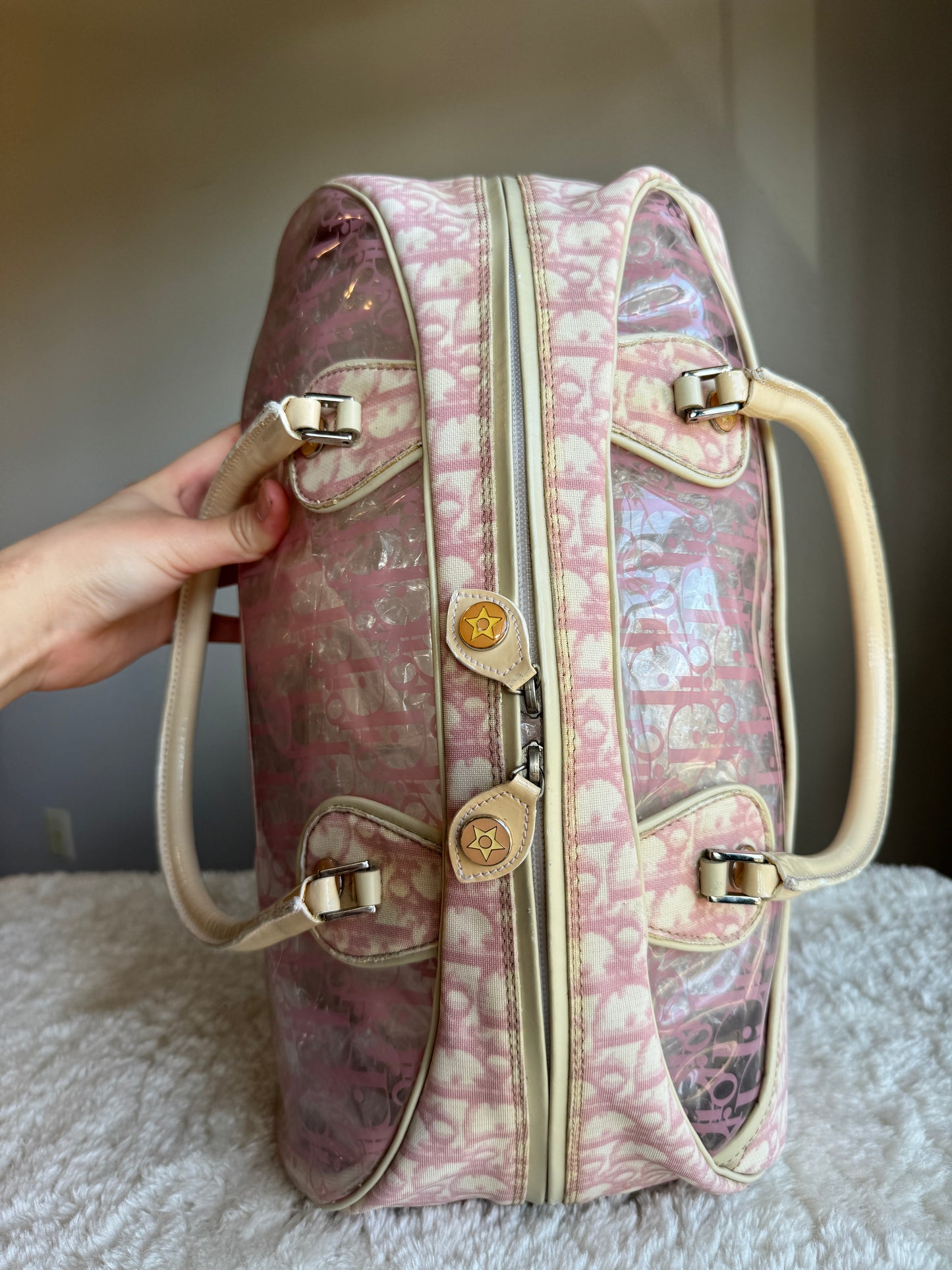 CHRISTIAN DIOR Bowler Monogram pink