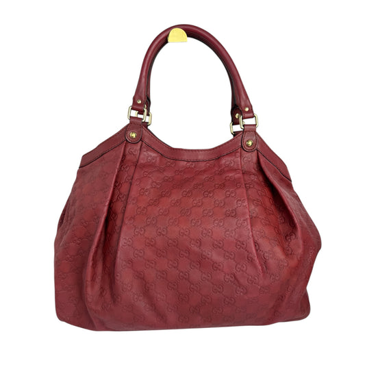 Gucci Sukey Large GG Monogram Leather Burgundy