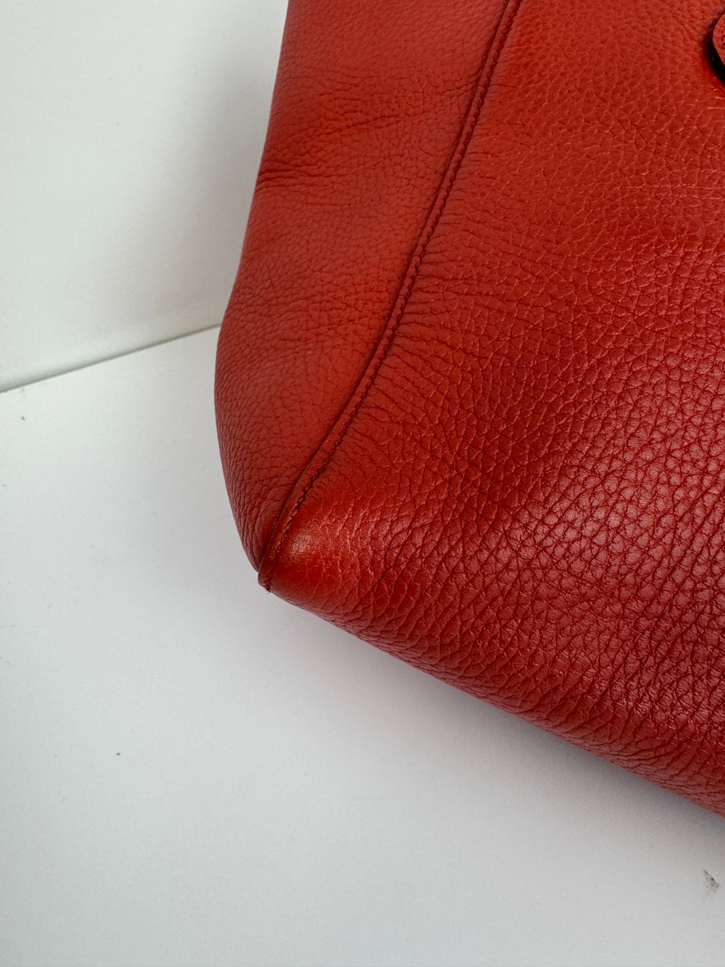 Gucci Swing Tote Leather Red