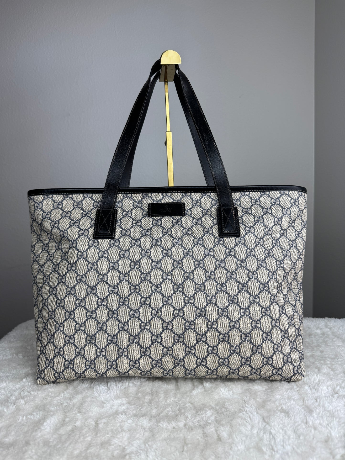 GUCCI Tote Medium GG Supreme Coated canvas Navy