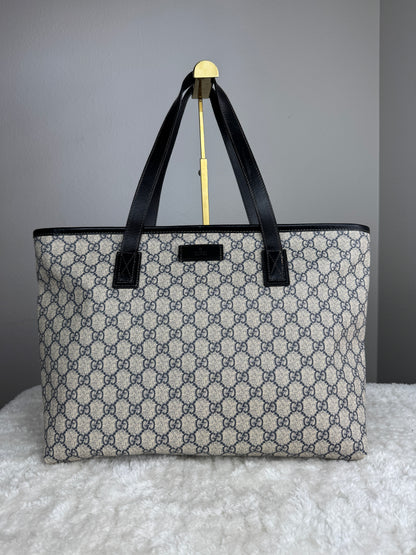 GUCCI Tote Medium GG Supreme Coated canvas Navy