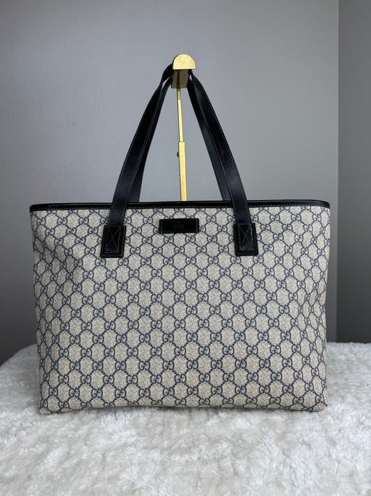 GUCCI Tote Medium GG Supreme Coated canvas Navy
