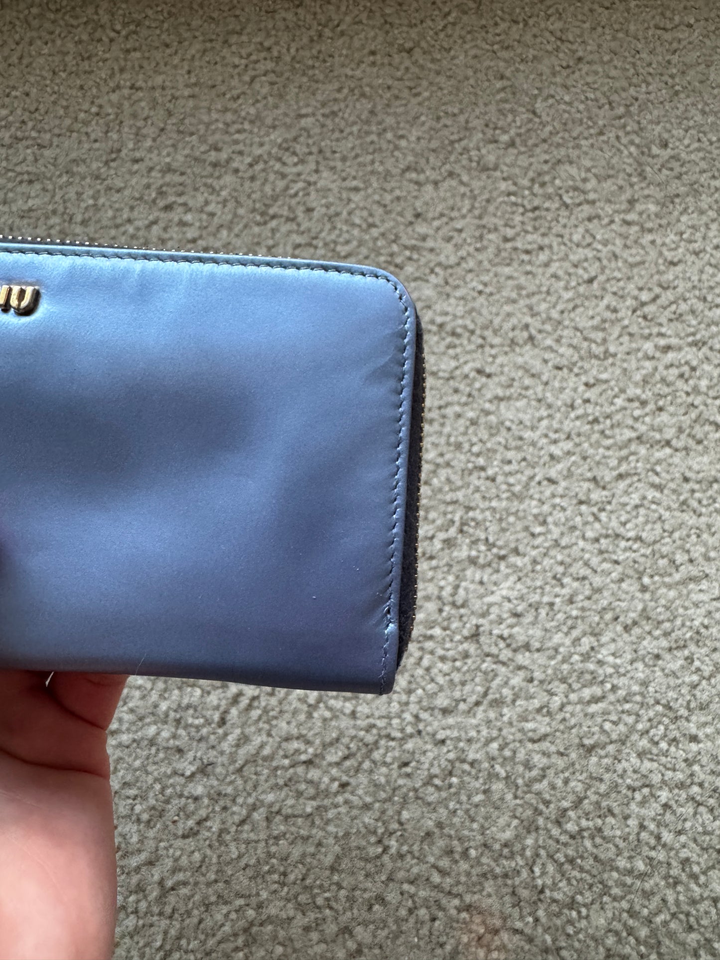 Miumiu Wallet Blue patent leather