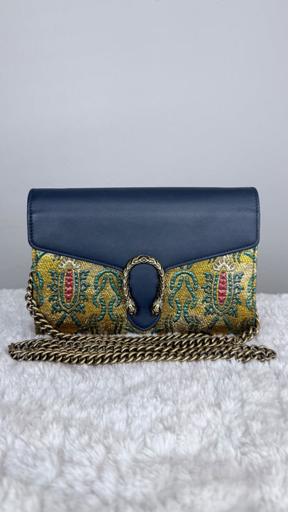 GUCCI Brocade Dionysus Wallet on chain