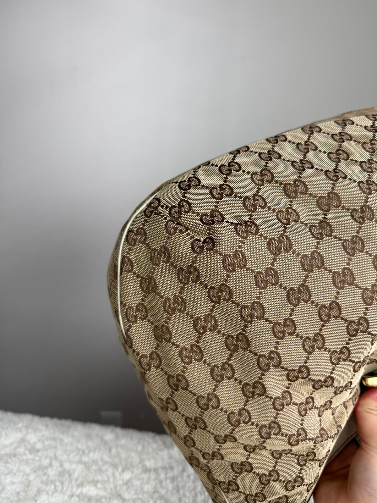 GUCCI Web New ladies Hobo GG Canvas Shoulder bag