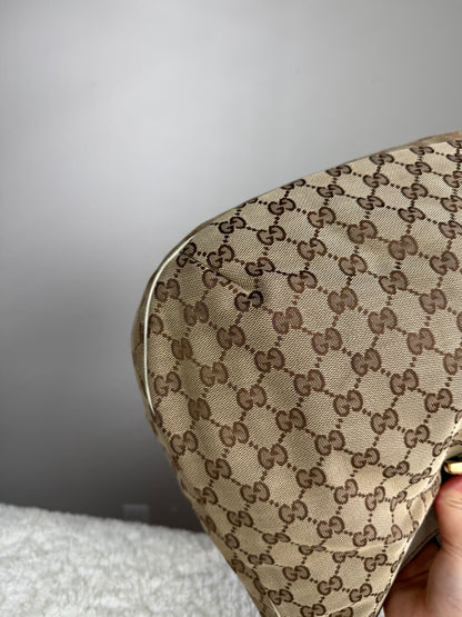 GUCCI Web New ladies Hobo GG Canvas Shoulder bag