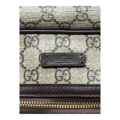Authentic Gucci Front Zip camera Bag GG Coated