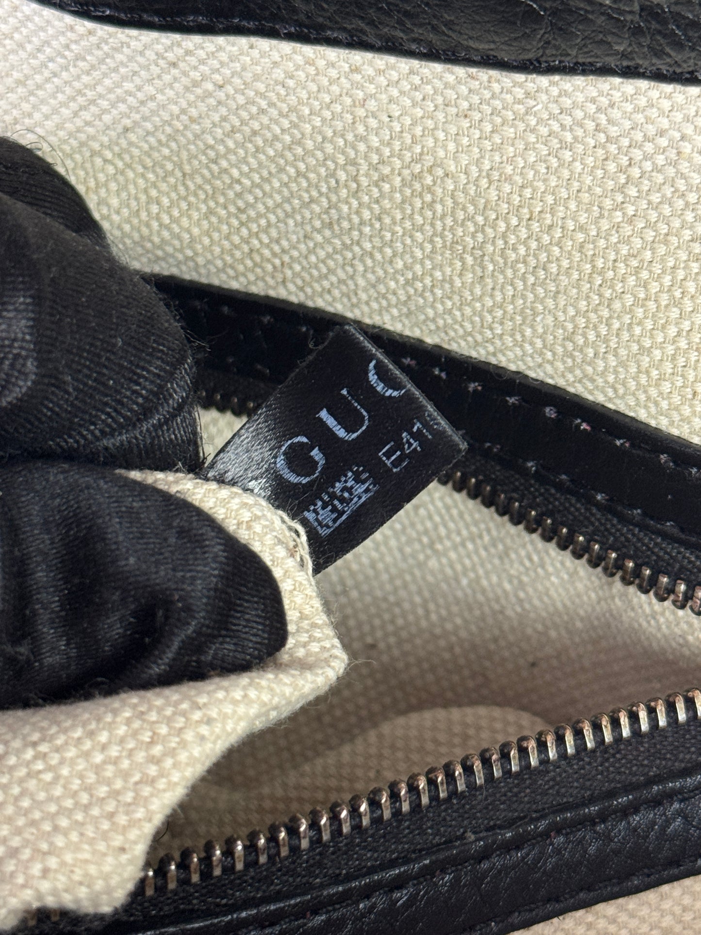 GUCCI Soho Zip Tote Leather Small