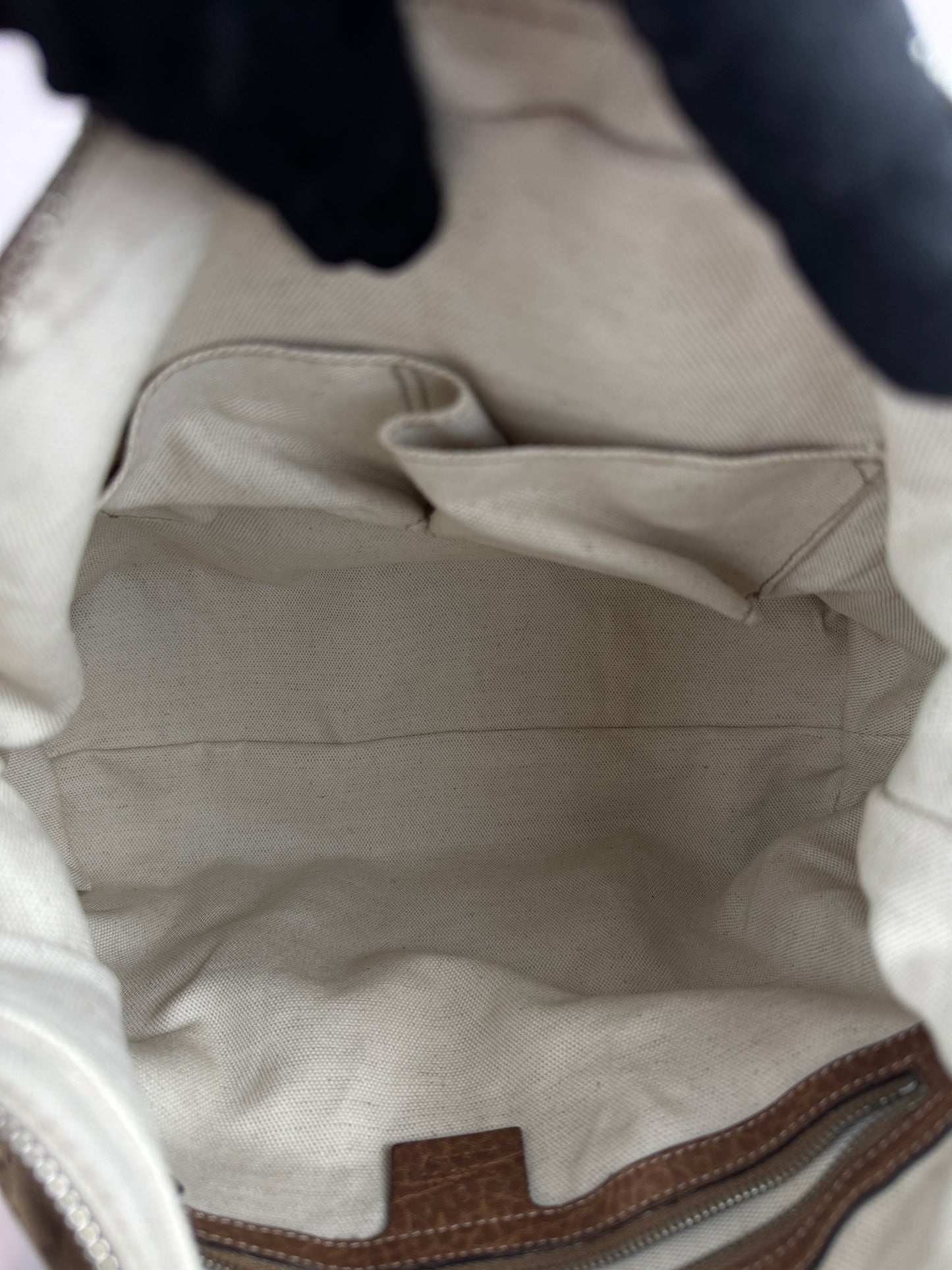 GUCCI Miss GG Hobo GG Canvas with Leather Brown