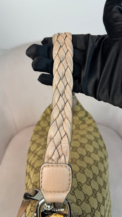 Gucci Hobo Bamboo Bar Shoulder bag Nude Pink