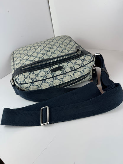 GUCCI Front  Zip Messenger Coated Canvas