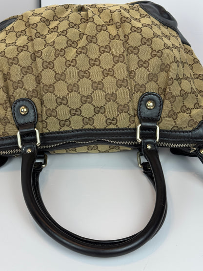 GUCCI Sukey Crossbody GG Canvas Brown