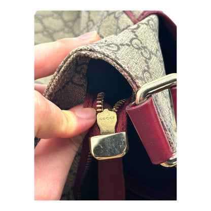 Authentic Gucci Supreme Web Flat Messenger Bag