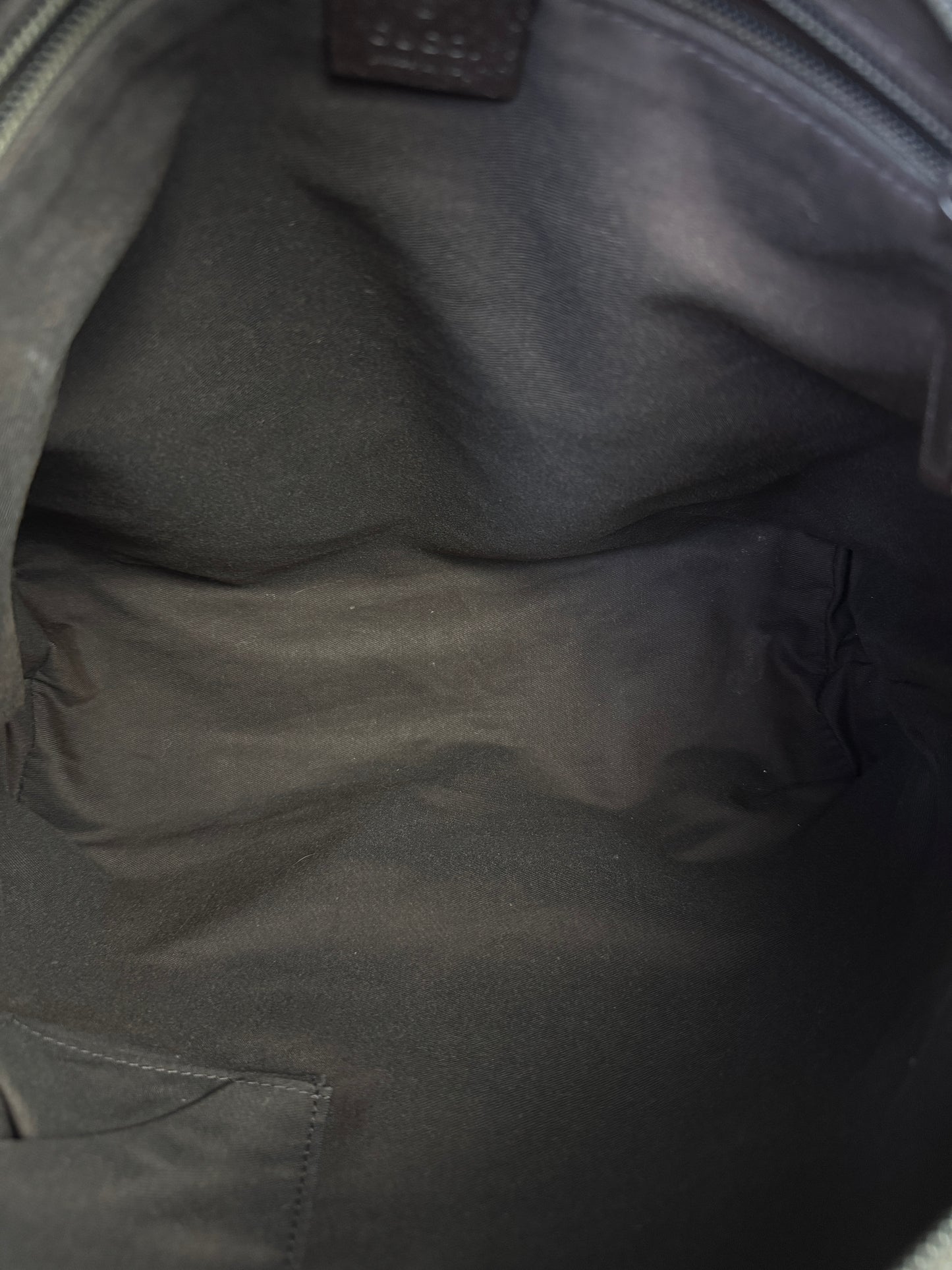 GUCCI Web Flat Messenger Green and Red Stripe Brown