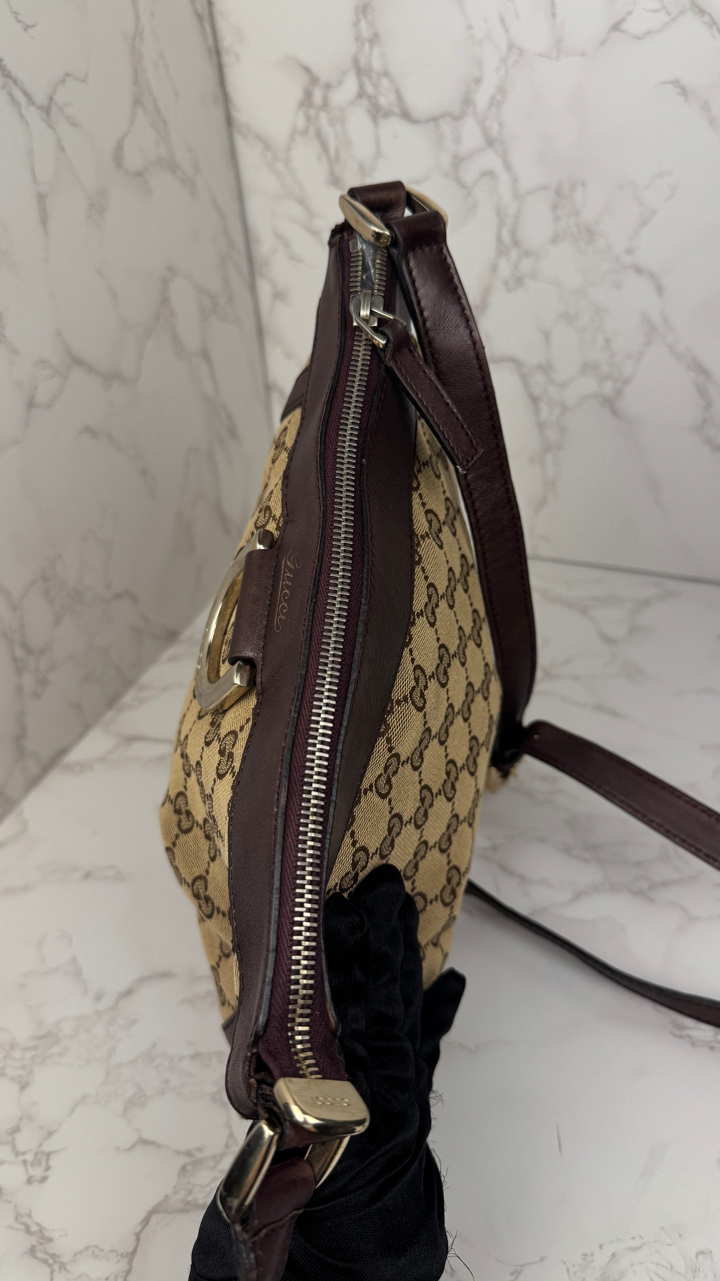 Gucci Abbey D-ring GG Canvas Brown