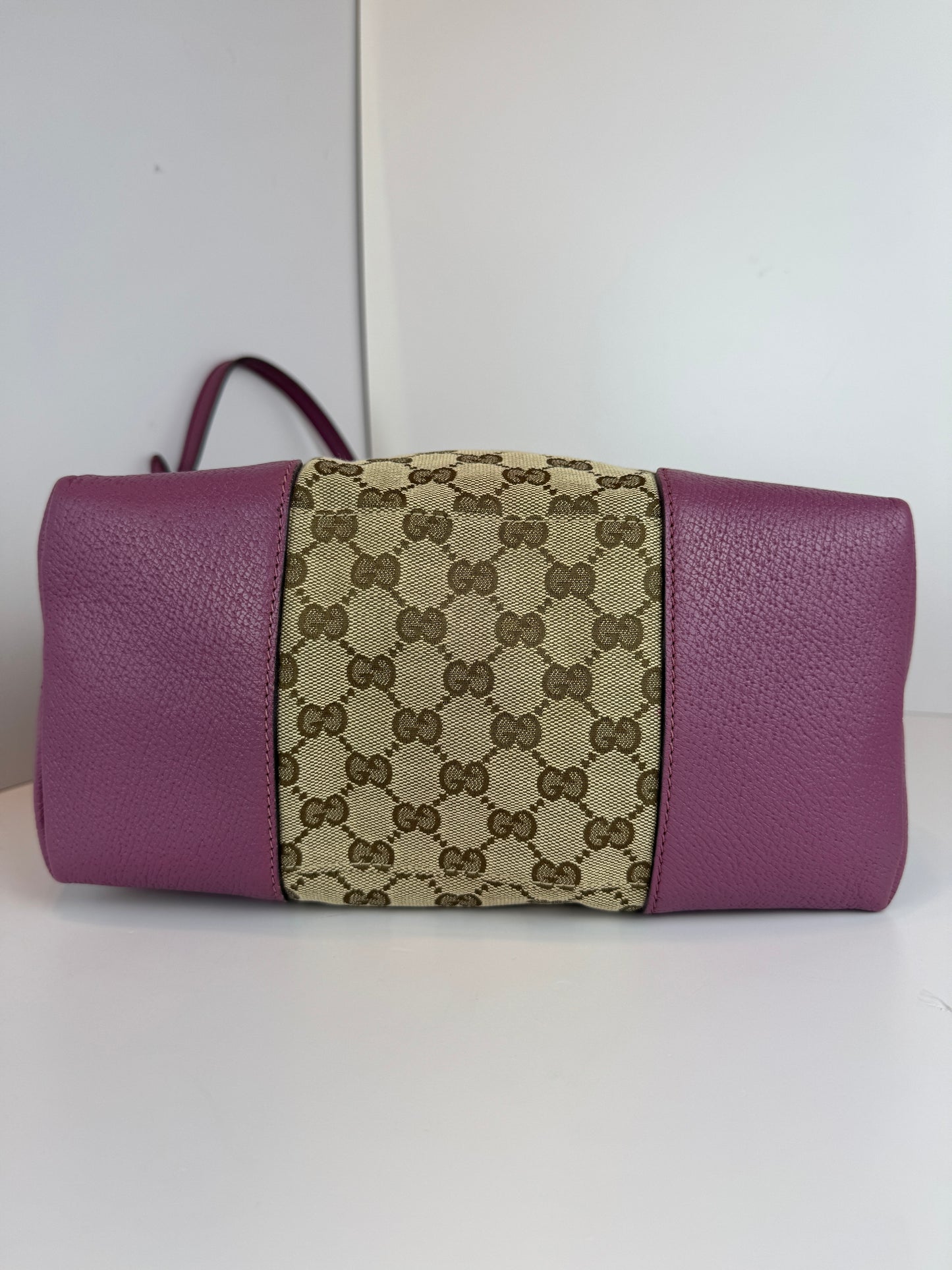 GUCCI Bree Convertible Top Handle GG Canvas Pink
