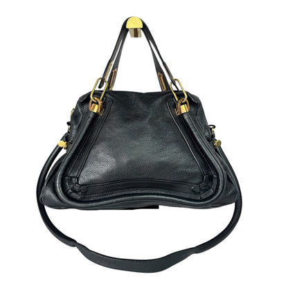 CHLOE Paraty Top Handle Bag Medium Leather Black