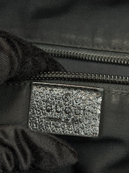 GUCCI Web Flap Messenger GG Canvas Black