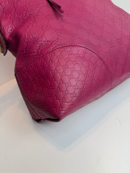 GUCCI Bree Shoulder Leather Pink