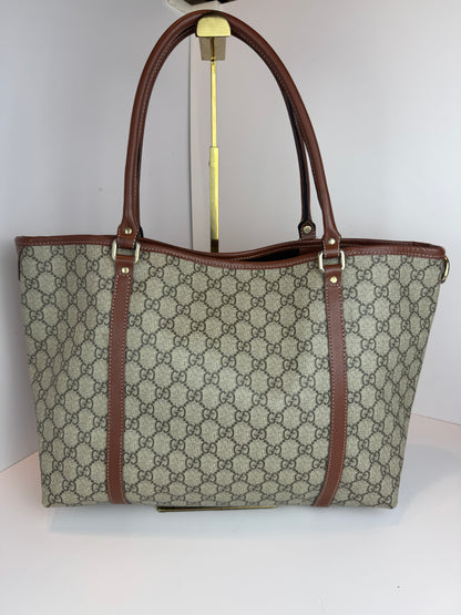 Gucci shopping tote GG Supreme coated canvas brown