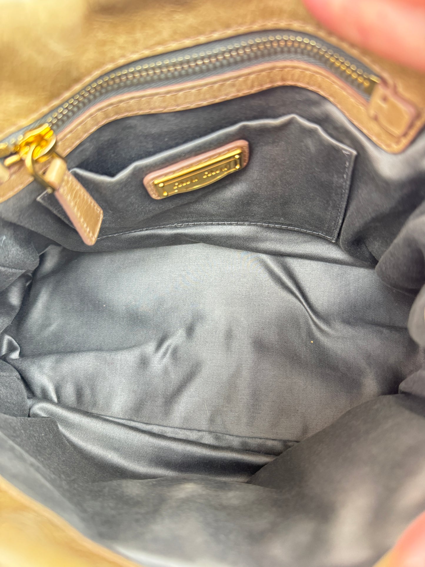 Miumiu Matelasse handle beige leather