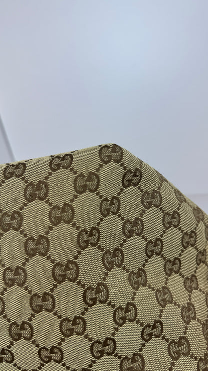 Gucci Web Zip Tote GG Canvas