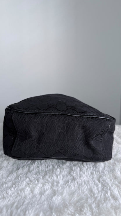 GUCCI Front pocket GG canvas Black Crossbody Black