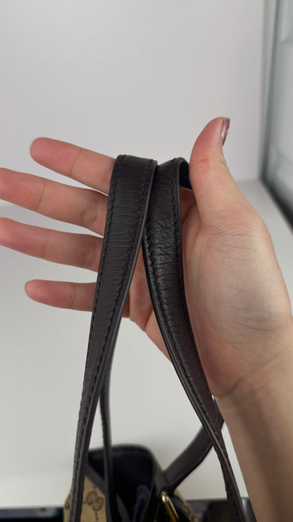 Gucci Web Tote GG Canvas  Brown