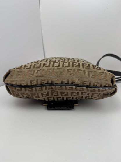 FENDI FF Monogram Crossbody Brown Bag