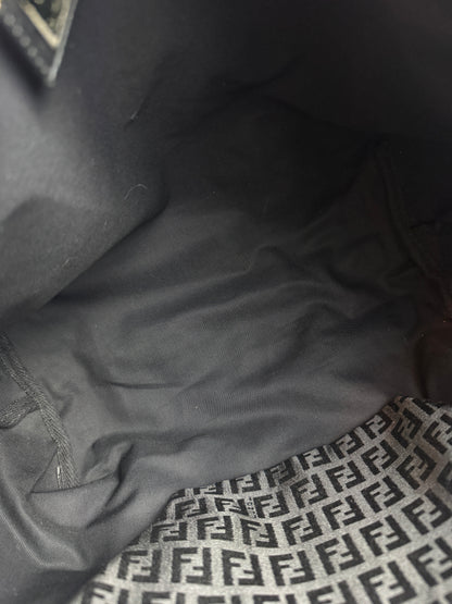 Fendi Zucchino Tote Canvas Black