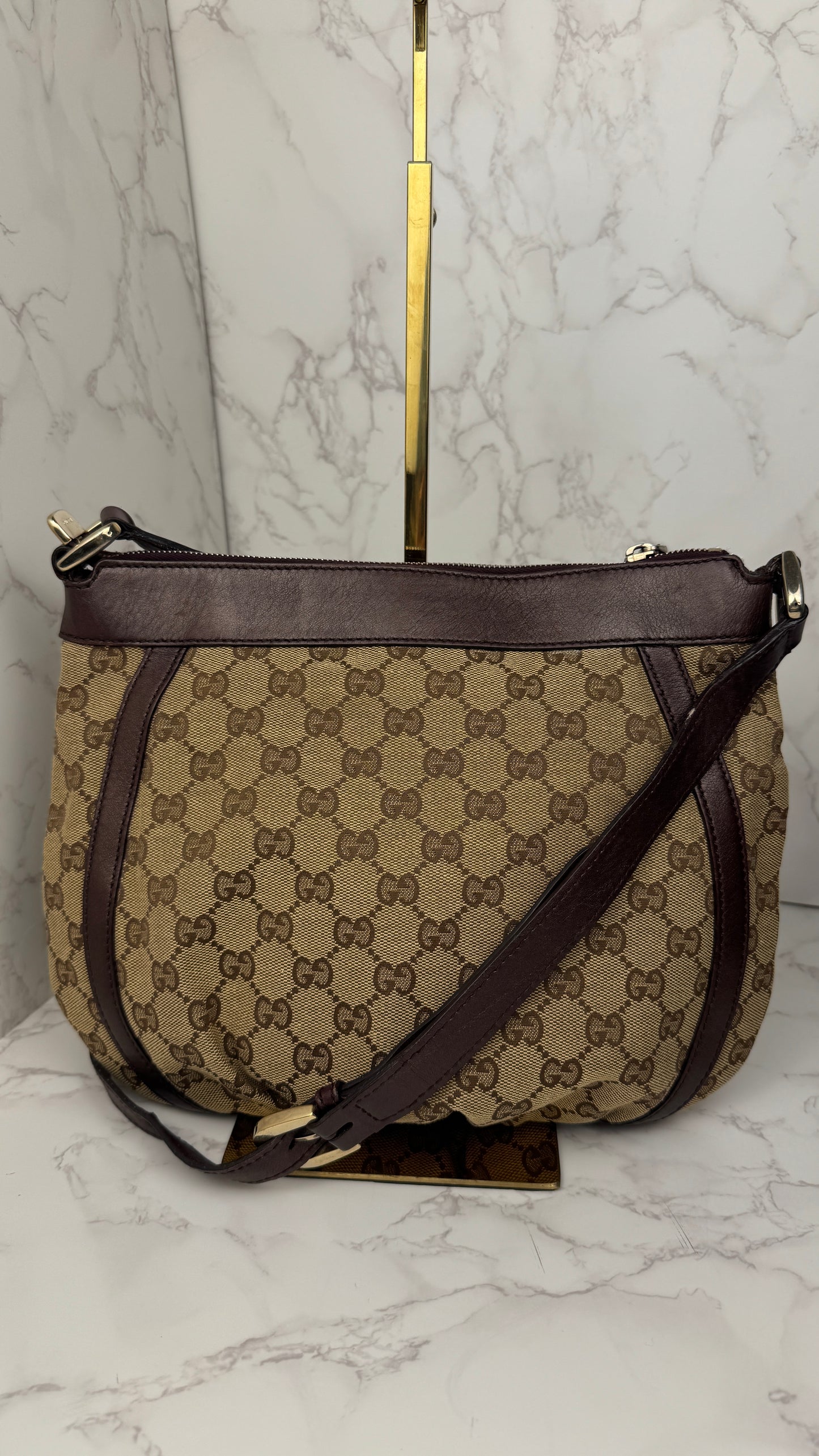 Gucci Abbey D-ring GG Canvas Brown