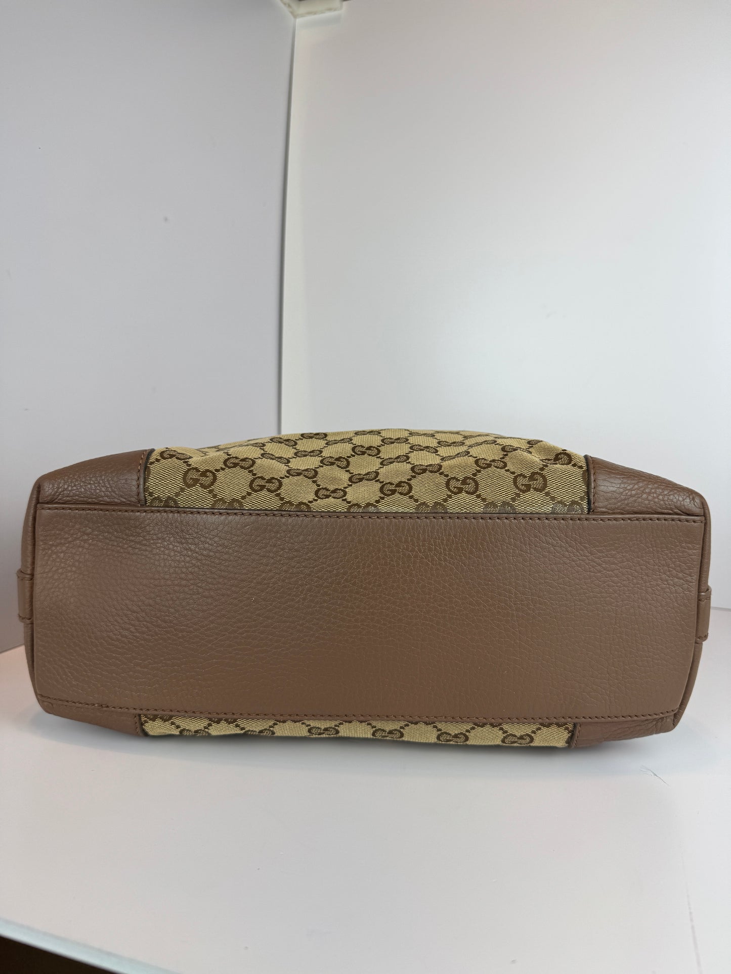 GUCCI Miss GG Hobo GG Canvas with Leather Brown