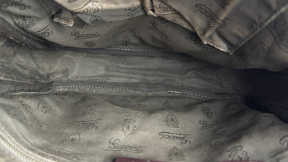 Gucci Front Zip Leather Messenger Brown