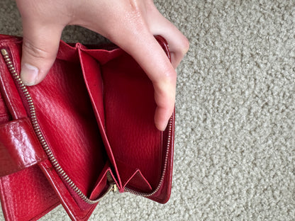 Prada leather Red wallet