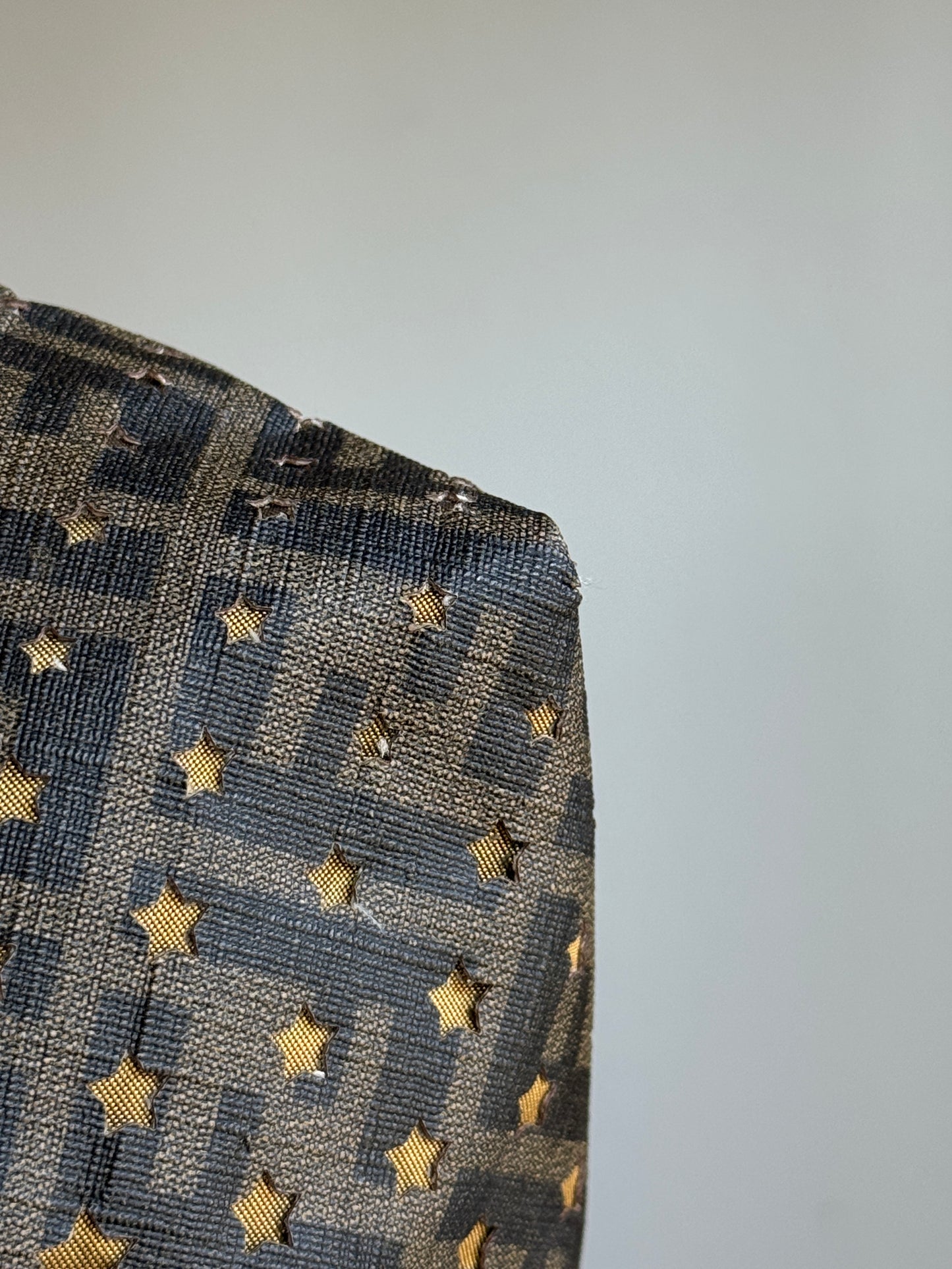 FENDI Tobacco Zucca Print Star Perforated Coated canvas Medium