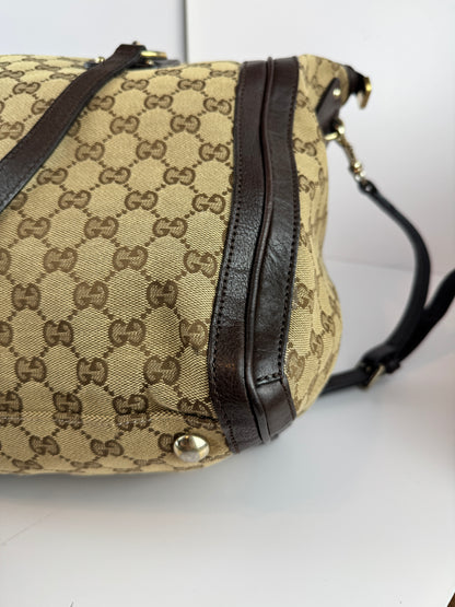 Gucci GG Charm Convertible Tote GG Canvas Brown