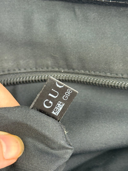 GUCCI Web Flap Messenger GG Canvas Black