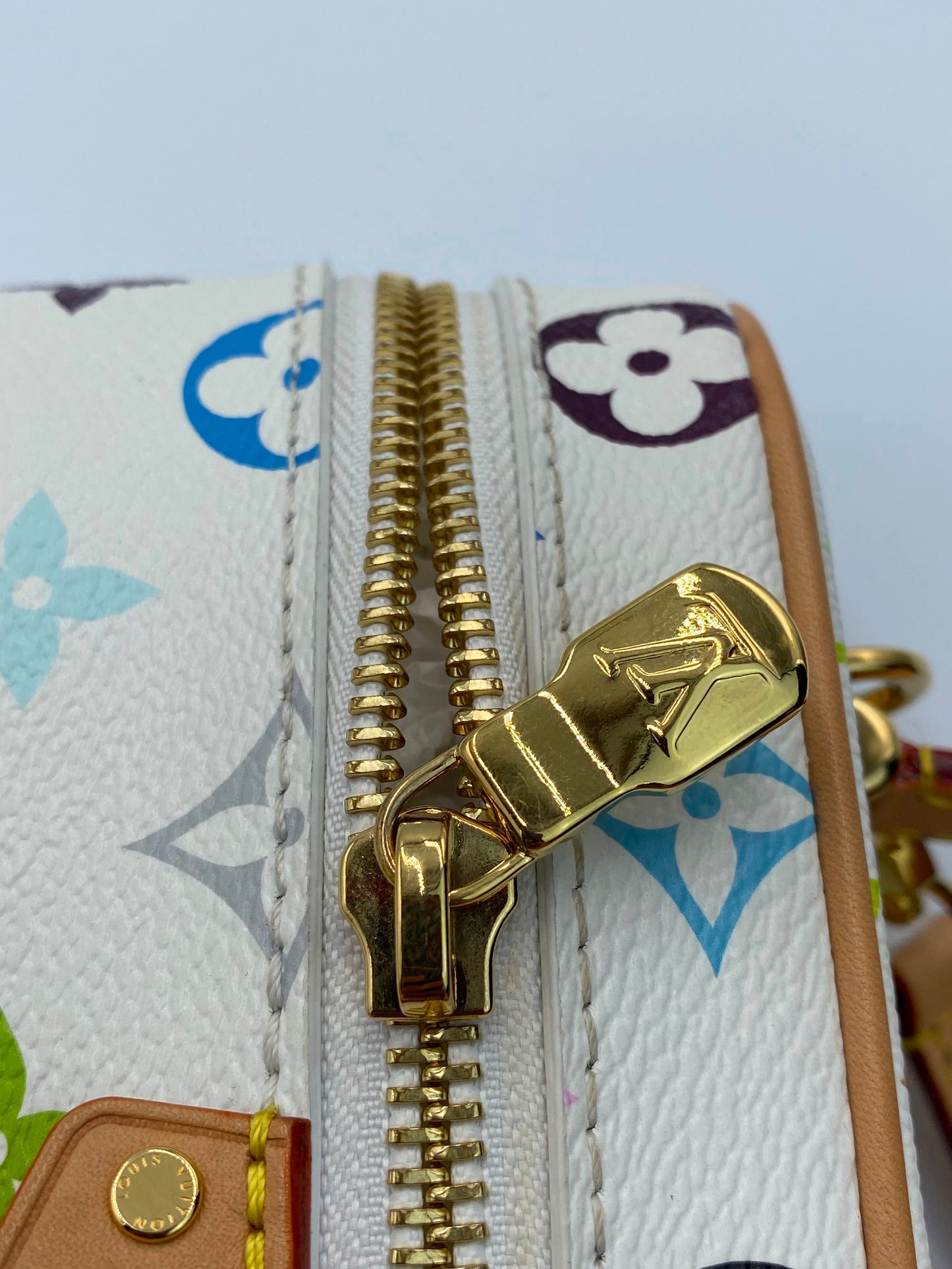 Louis Vuitton x Takashi Murakami Multicolor Monogram Vanity Chain pouch