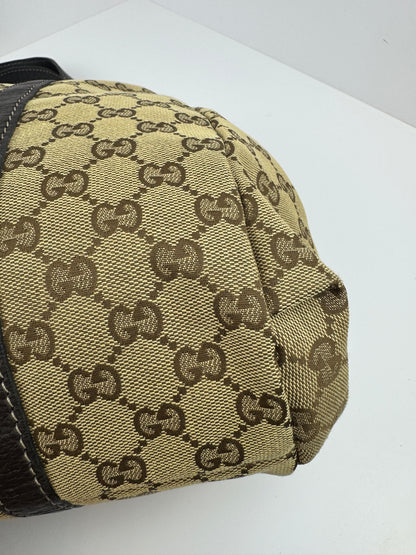 GUCCI Web Tote New Ladies Monogram Dark Brown