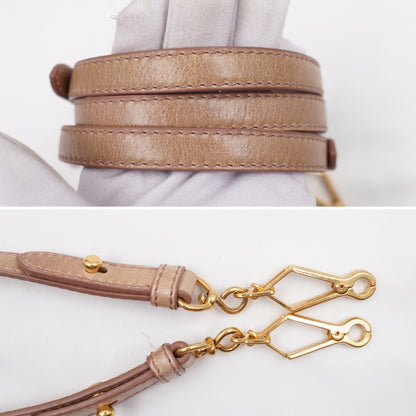Miumiu Matelassé Leather Handbag Beige