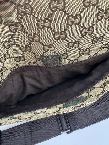 Gucci Flap Messenger GG Canvas Brown