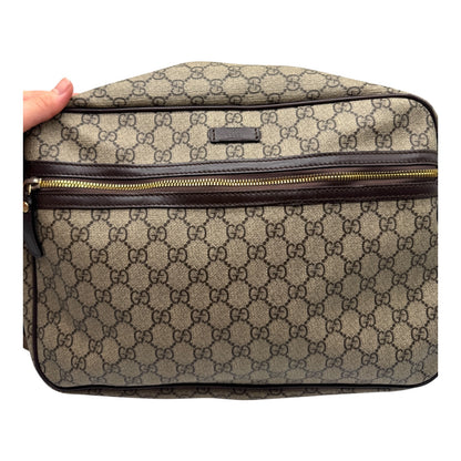 Authentic Gucci Front Zip camera Bag GG Coated