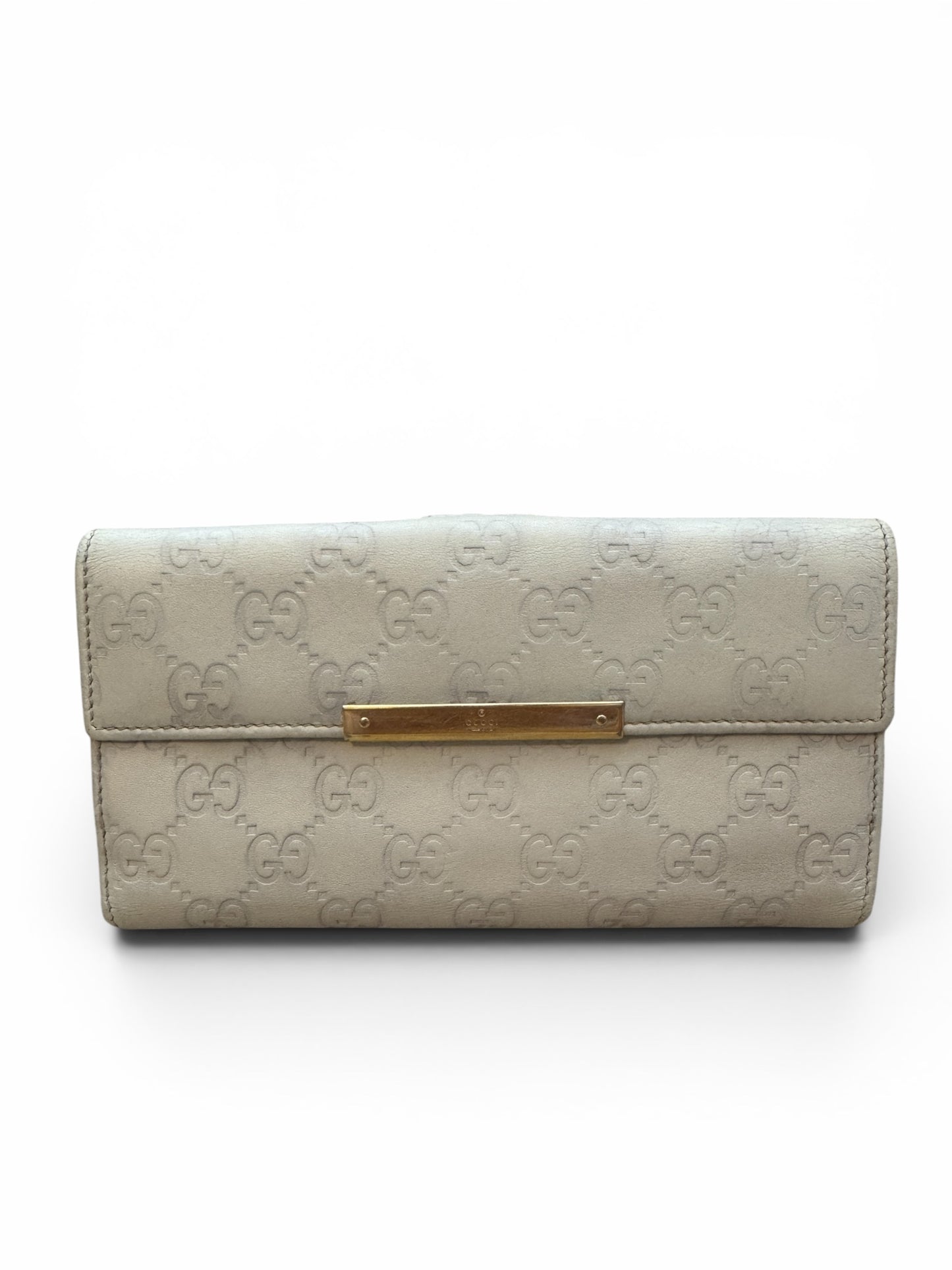 WA11👛 Gucci wallet leather cream white