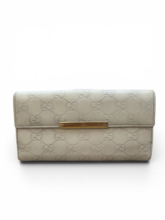 WA11👛 Gucci wallet leather cream white
